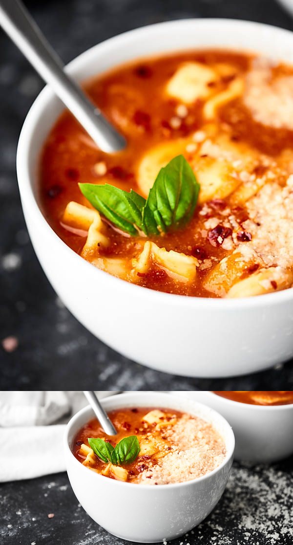 Crockpot Tomato Tortellini Soup