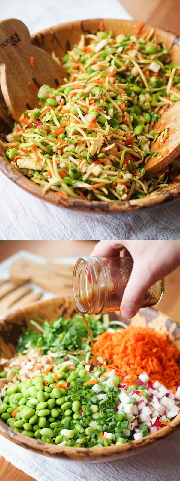 Crunchy Asian Edamame Slaw With Baked Tofu Steaks