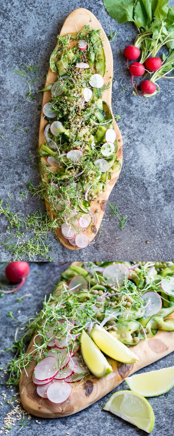 Crunchy Cucumber and Lentil Salad