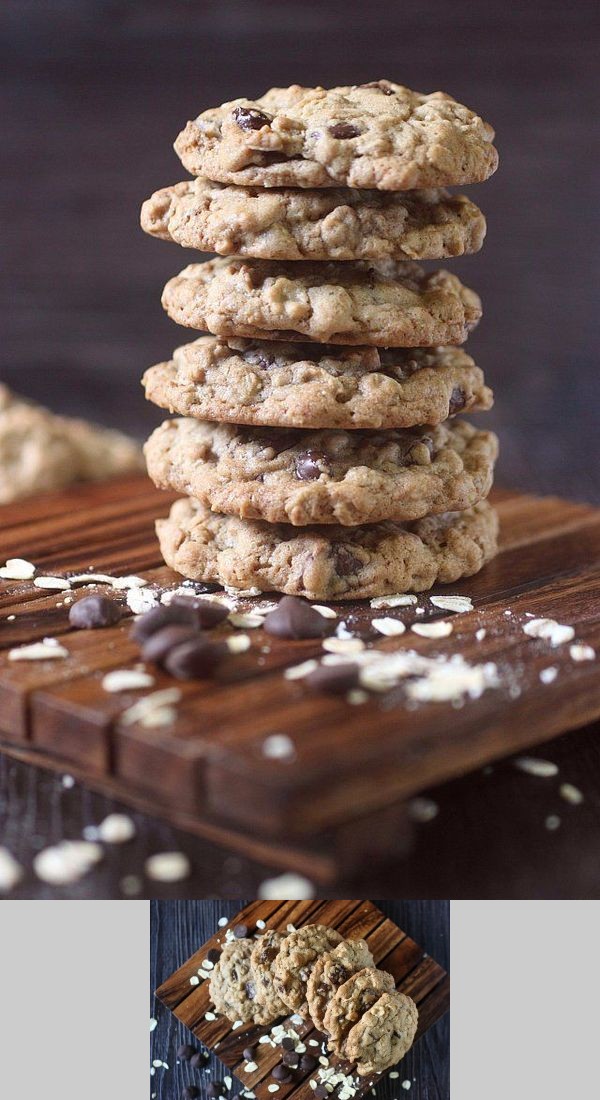 Crunchy Oatmeal Chocolate Chip Cookies