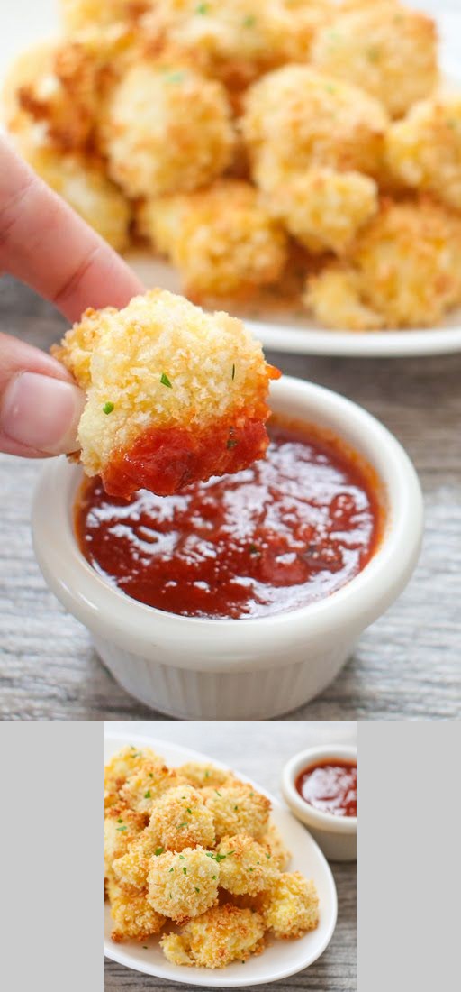 Crunchy Parmesan Cauliflower Bites