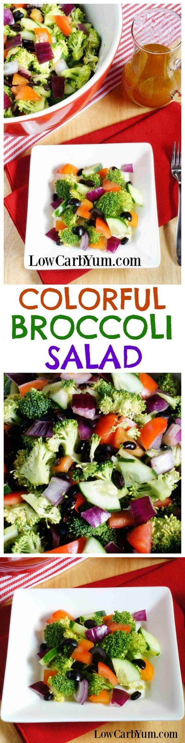 Cucumber Broccoli Salad with Added Color