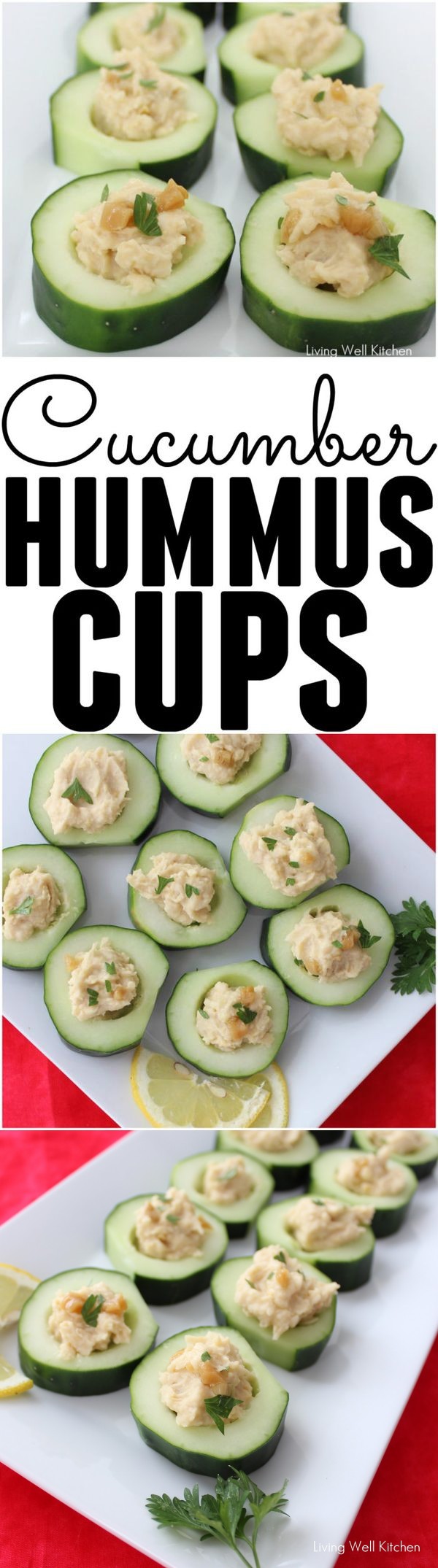 Cucumber Hummus Cups