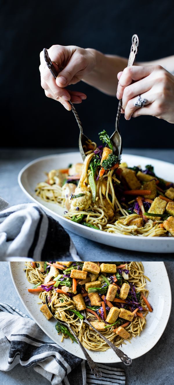 Curried Noodles with Crispy Tofu & Winter Vegetables (gluten-free & vegan and a Spice Society Giveaway