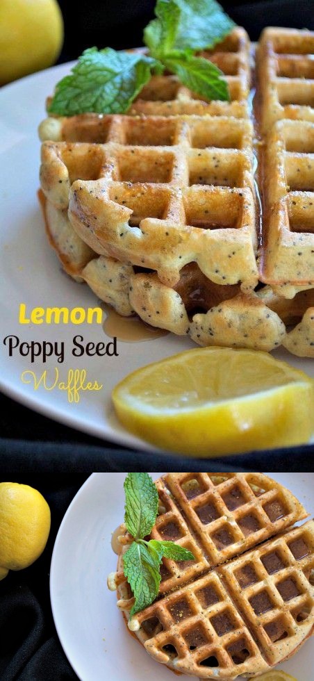 Dairy-Free Lemon Poppy Seed Waffles