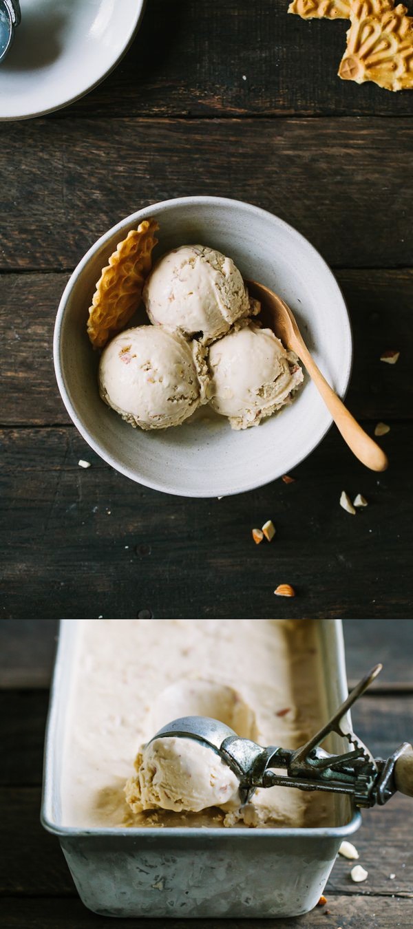 Dairy Free Toasted Almond and Coconut Ice Cream