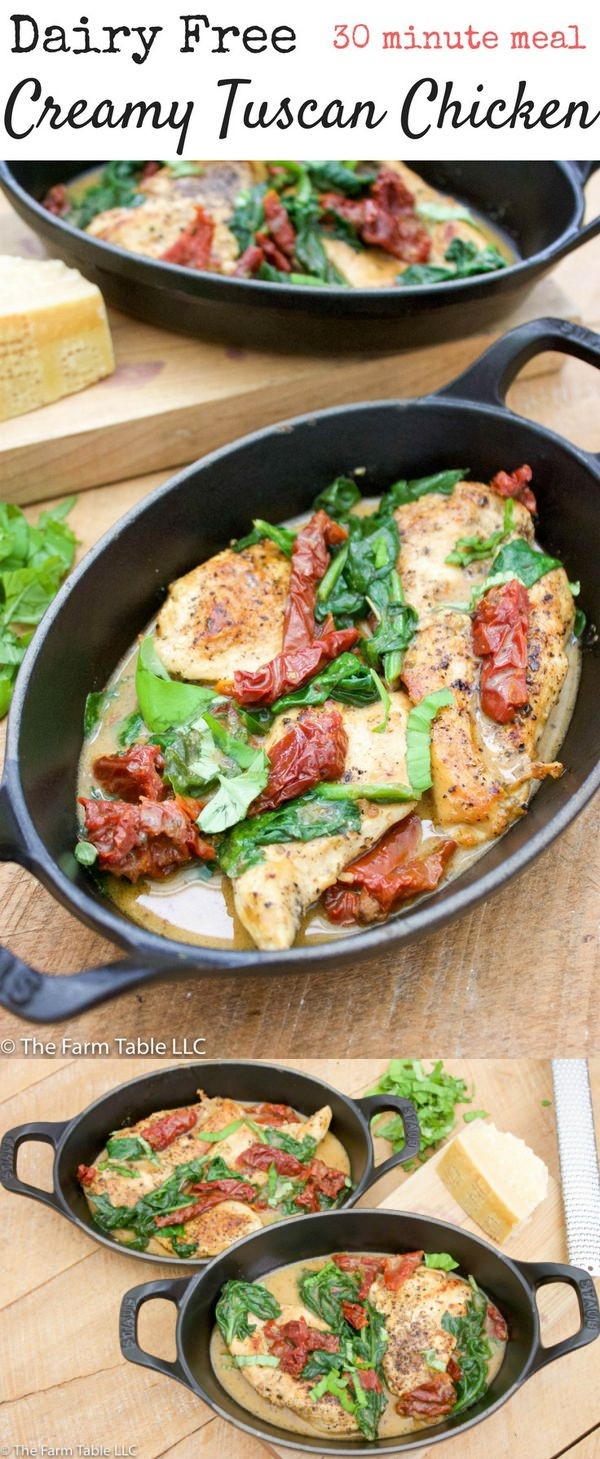 Dairy Free Tuscan Chicken