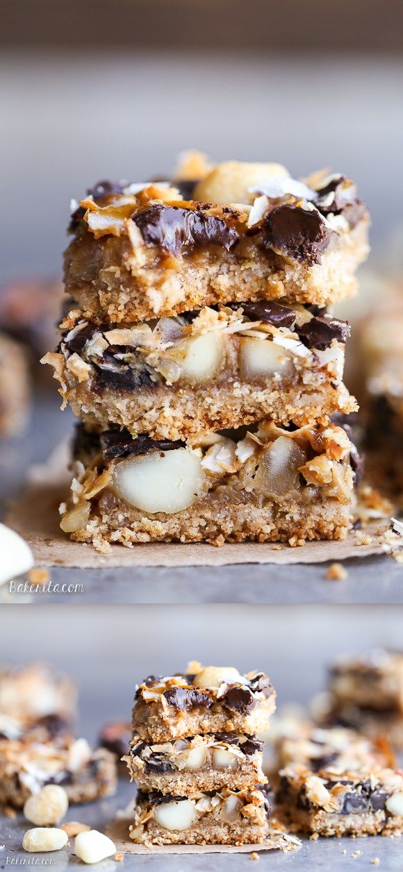 Dark Chocolate Macadamia Nut Magic Bars