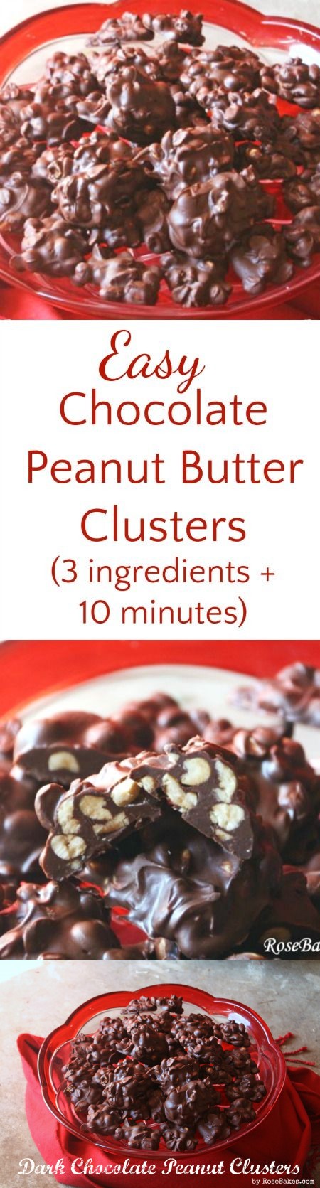 Dark Chocolate Peanut Clusters (Super Easy – 3 Ingredients!!