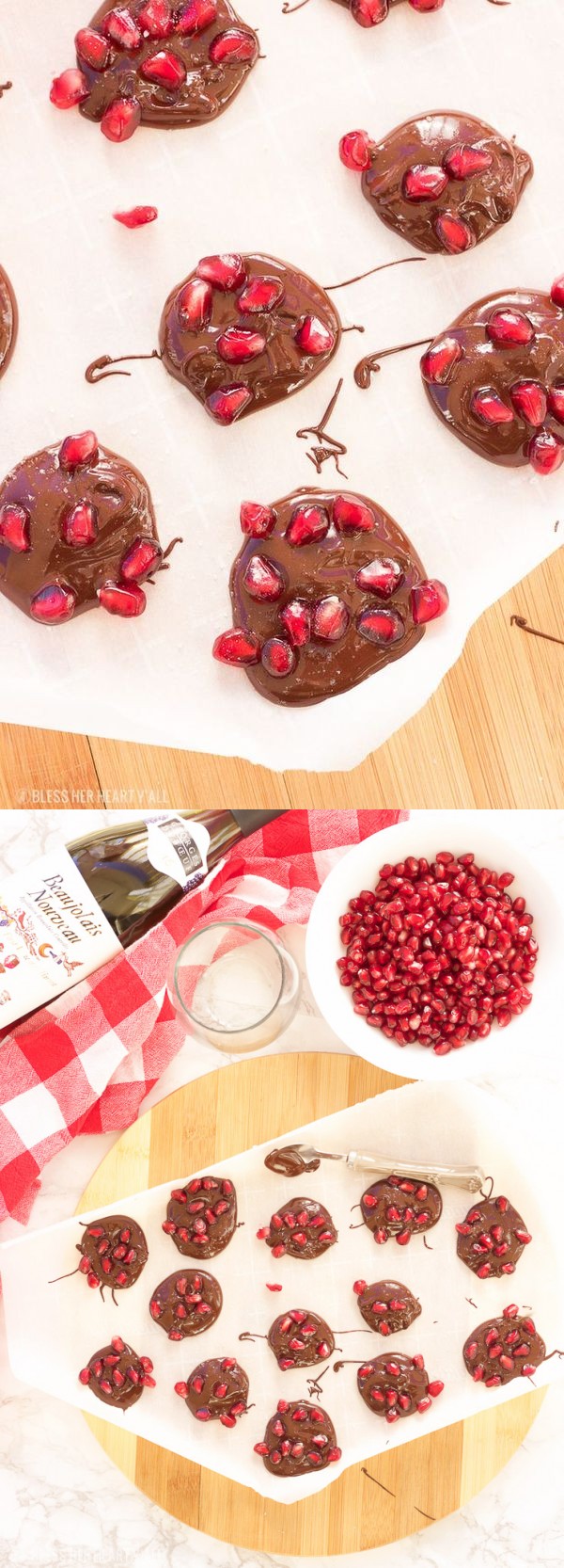 Dark Chocolate Pomegranate Bites