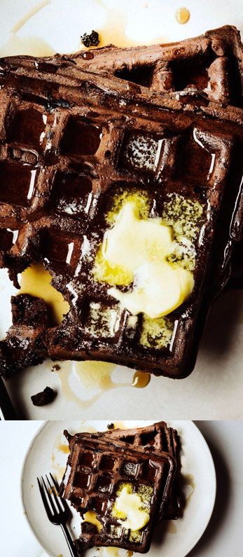 Dark Chocolate Waffles