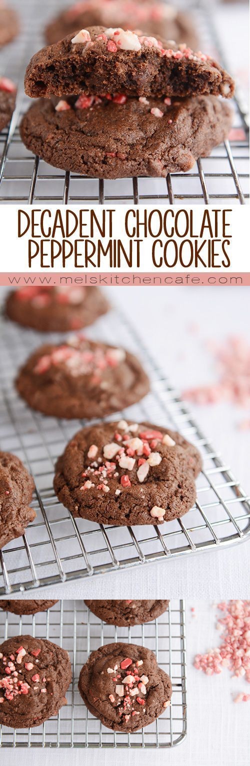 Decadent Double Chocolate Peppermint Cookies