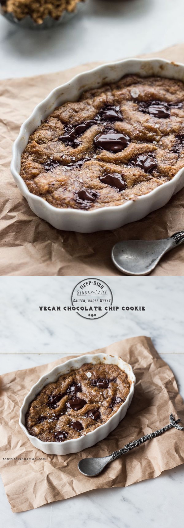 Deep-Dish, Single-Lady, Salted Whole Wheat Vegan Chocolate Chip Cookie