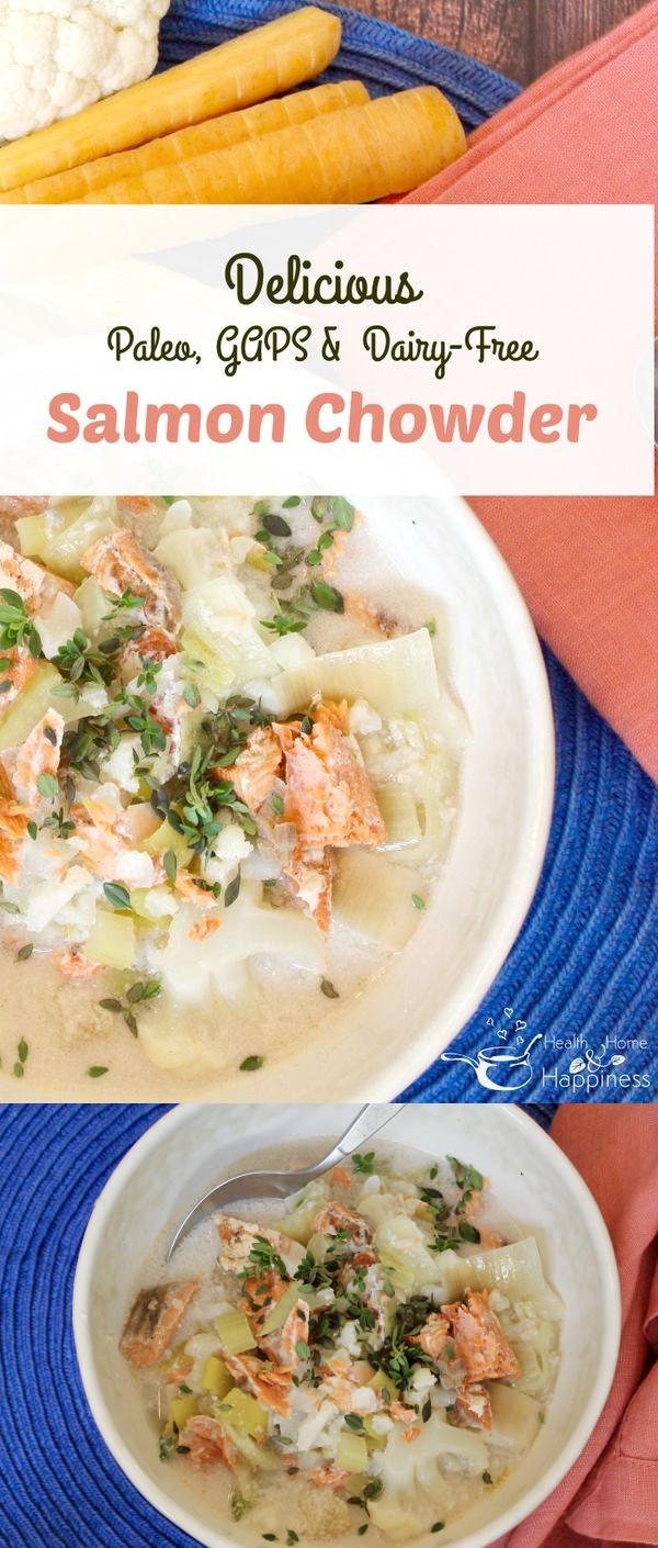 Delicious Dairy-Free Salmon Chowder (GAPS, Paleo