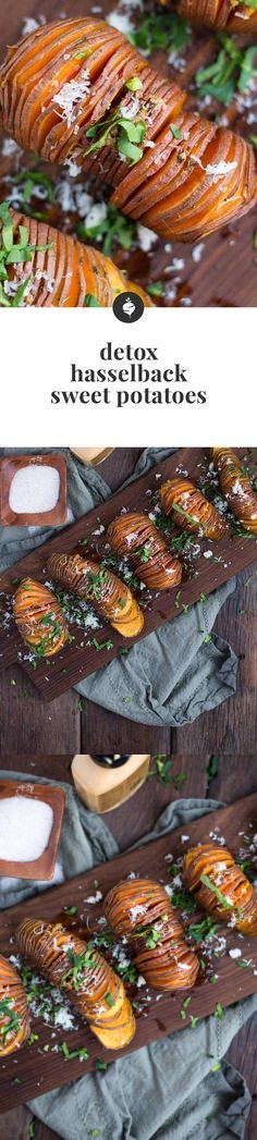 Detox Hasselback Sweet Potatoes