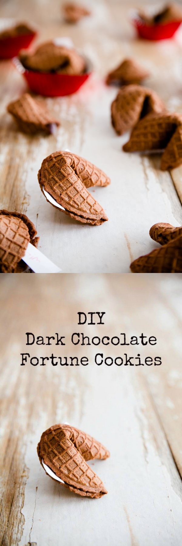 DIY Dark Chocolate Fortune Cookies