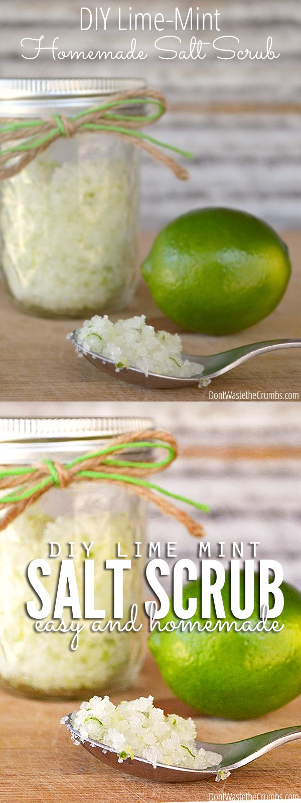 DIY Lime-Mint Salt Scrub