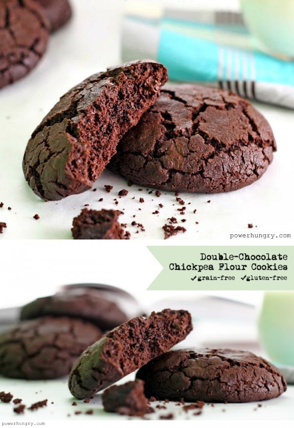 Double Chocolate Chickpea Flour Cookies (GF + Grain-Free