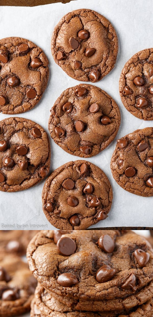 Double Chocolate Chip Nutella Cookies