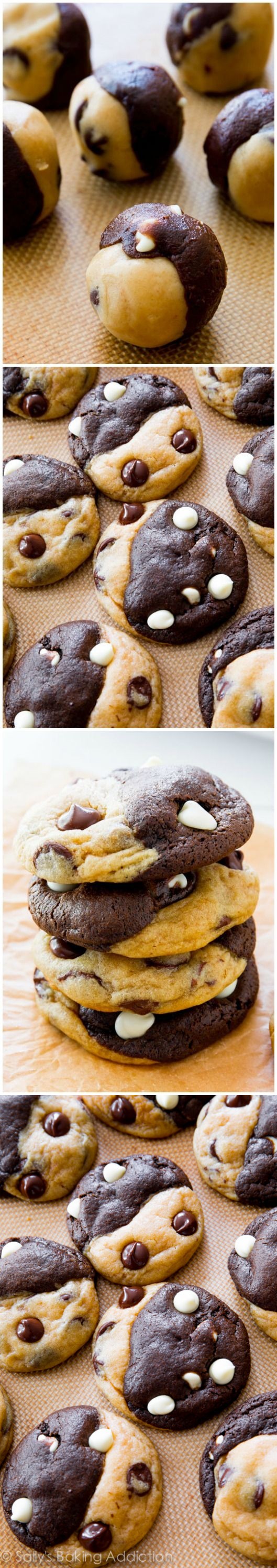 Double Chocolate Chip Swirl Cookies