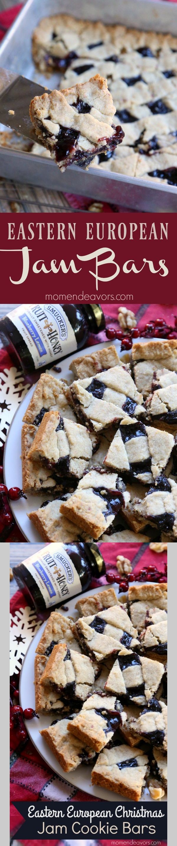 Eastern European Christmas Jam Cookie Bars