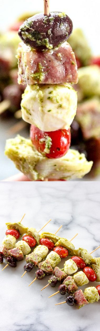 Easy Antipasto Skewers