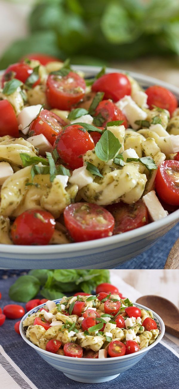 Easy Caprese Tortellini Salad