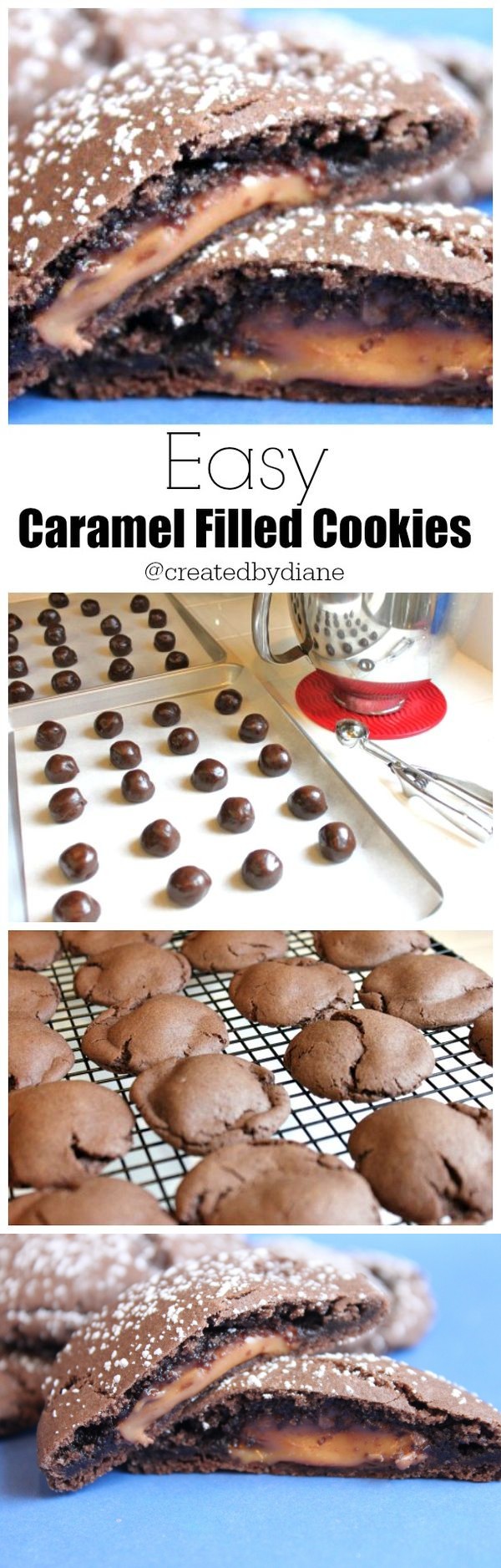 Easy Caramel Filled Chocolate Cookies