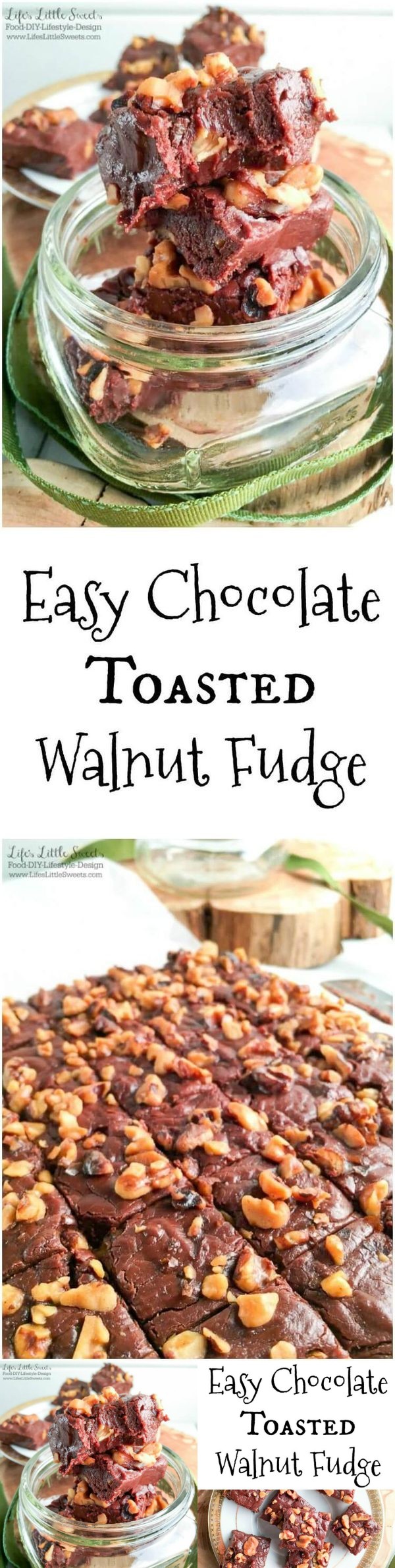 Easy Chocolate Toasted Walnut Fudge