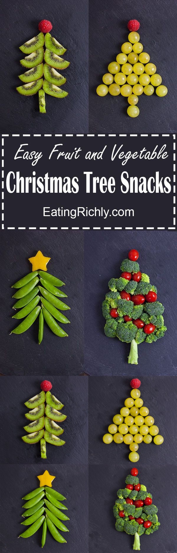 Easy Christmas Snacks: Sugar Snap Pea Christmas Tree