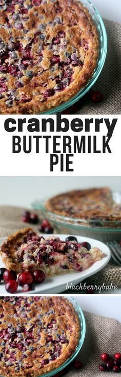 Easy Cranberry Buttermilk Pie