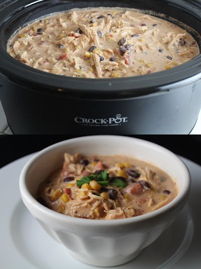 Easy Crock Pot Cream Cheese Chicken Chili