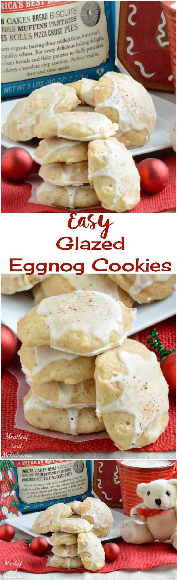 Easy Glazed Eggnog Cookies