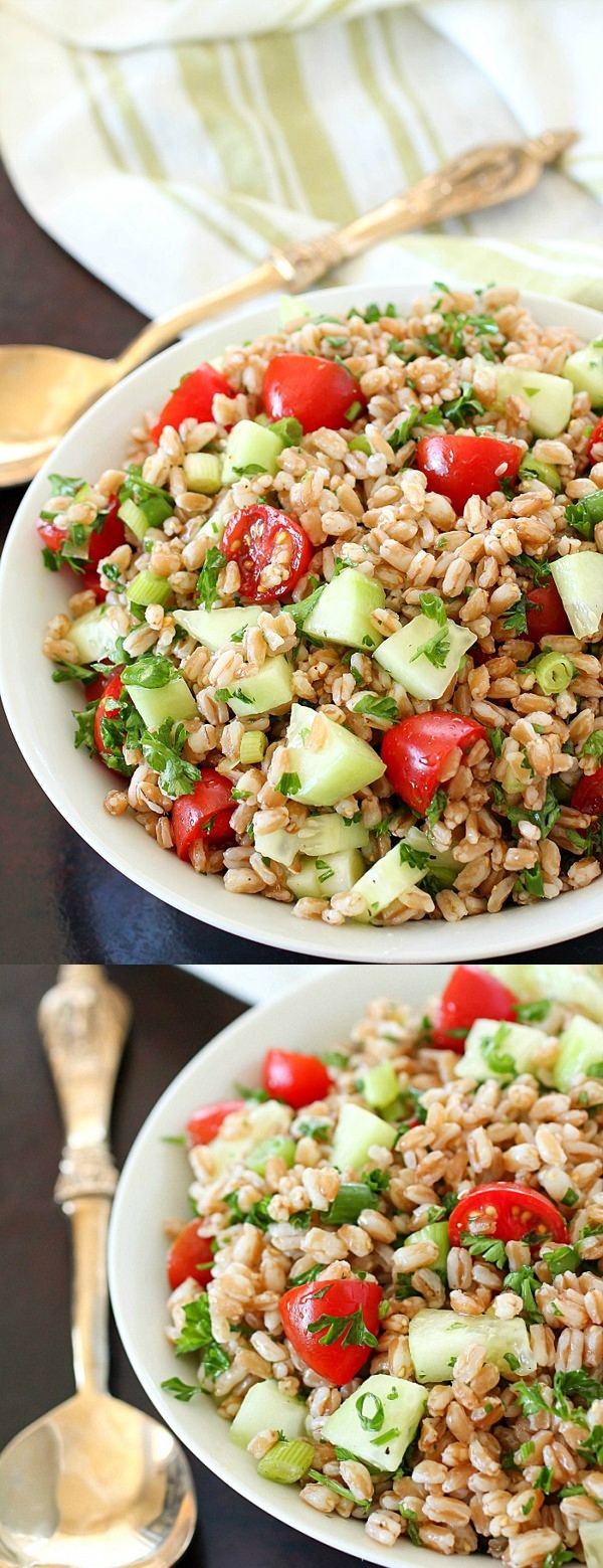 Easy Greek Farro Salad