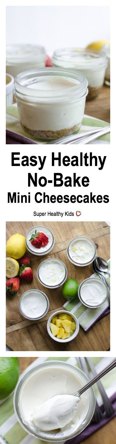 Easy Healthy No-Bake Mini Cheesecakes