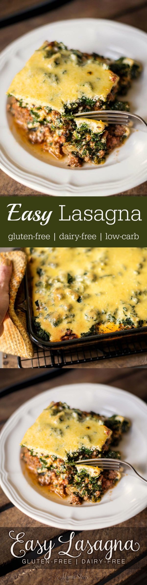 Easy Lasagna (Gluten-Free, Dairy-Free