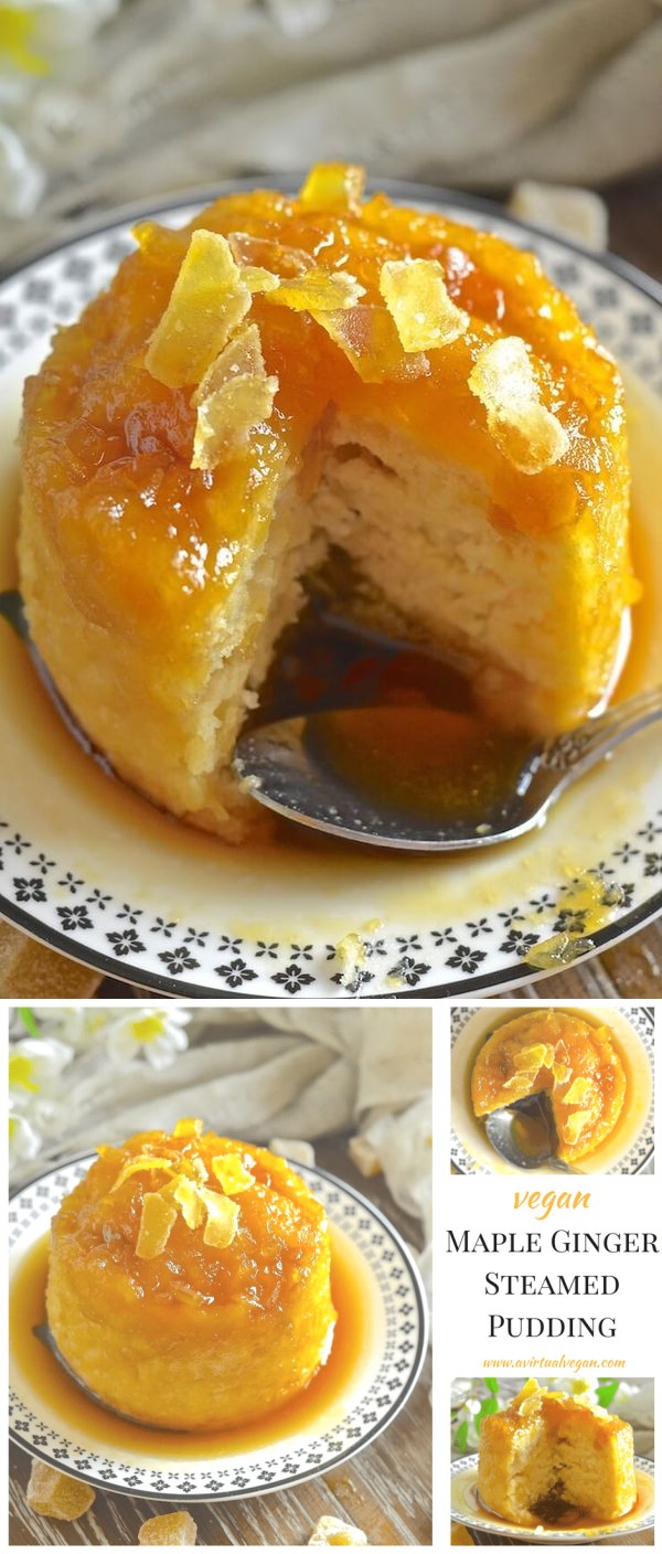 Easy Maple Ginger Steamed Pudding