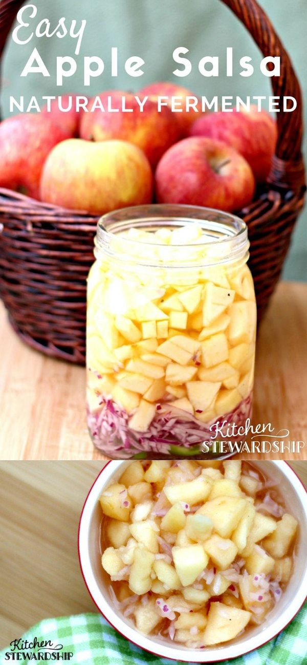 Easy Naturally Fermented Apple Salsa