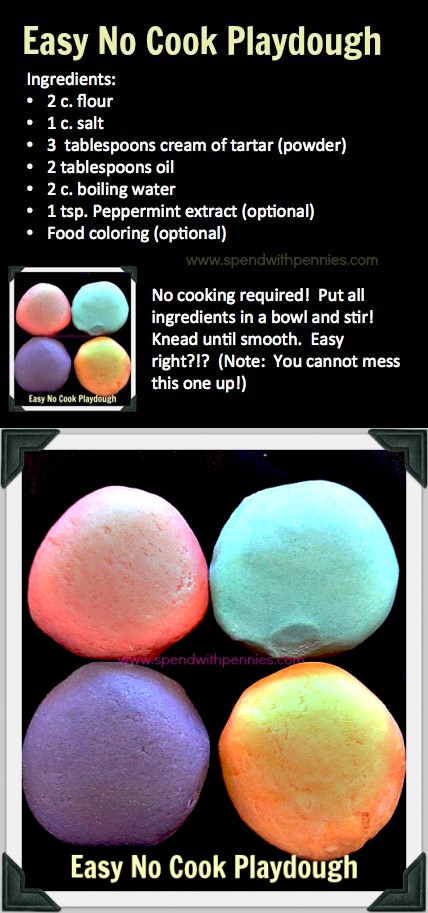 Easy No Cook Playdough