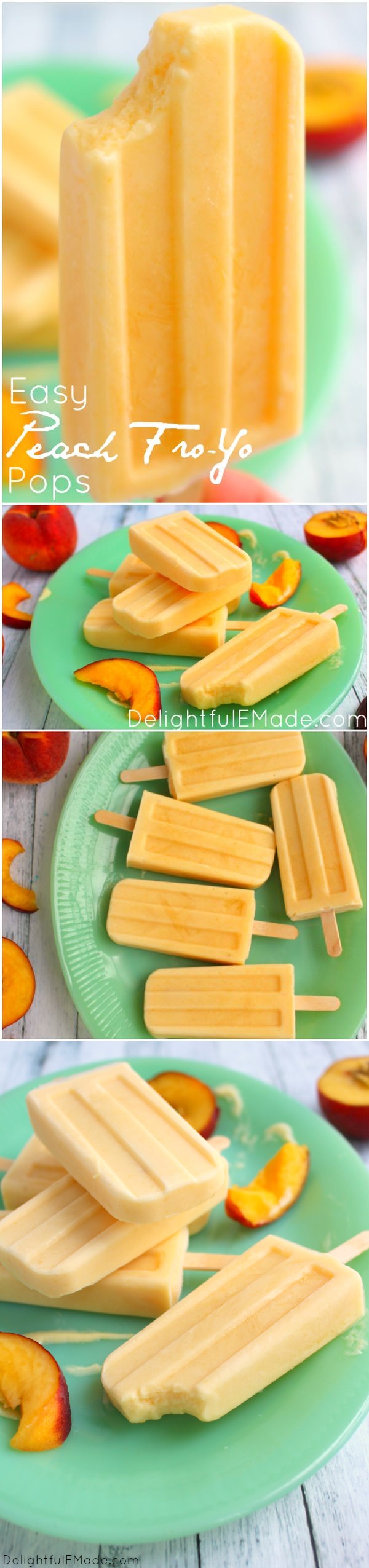 Easy Peach FroYo Pops