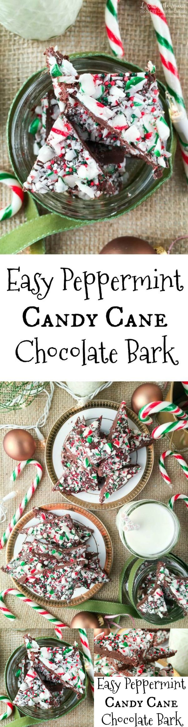 Easy Peppermint Candy Cane Chocolate Bark