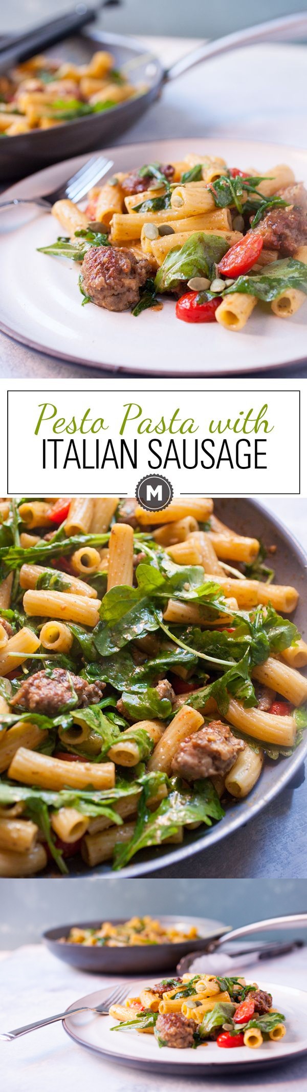 Easy Pesto Pasta with Italian Sauce