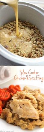 Easy Slow Cooker Chicken and Stuffing