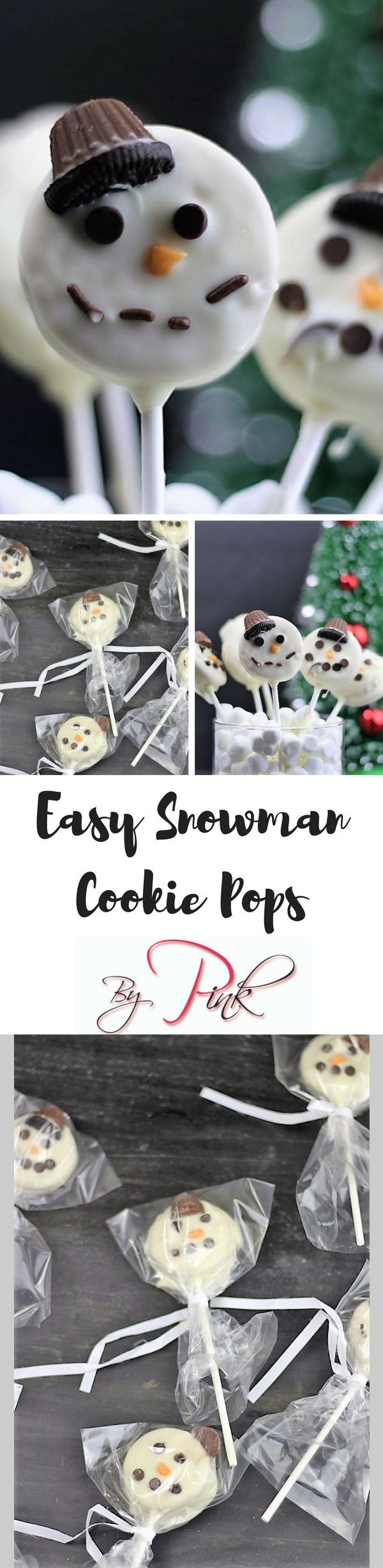 Easy Snowman Cookie Pops