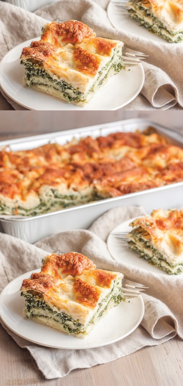 Easy Spinach Alfredo Lasagna