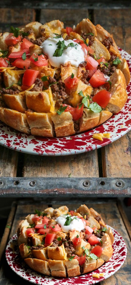 Easy Taco Pull Apart Bread