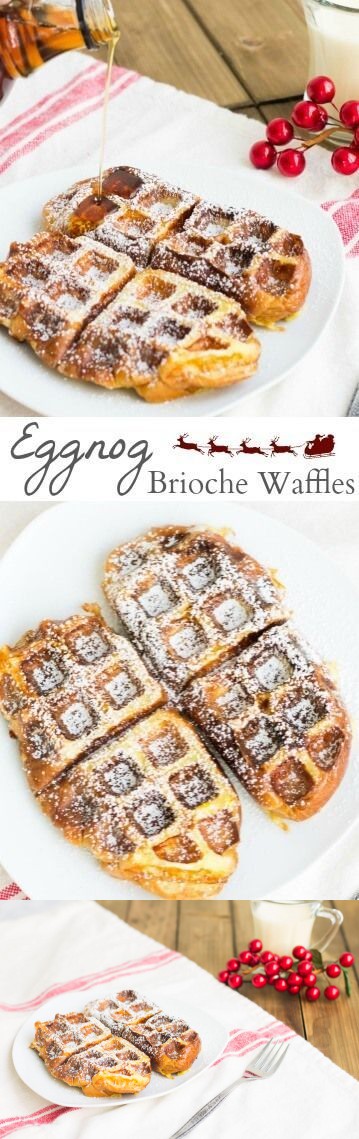 Eggnog Brioche Waffles