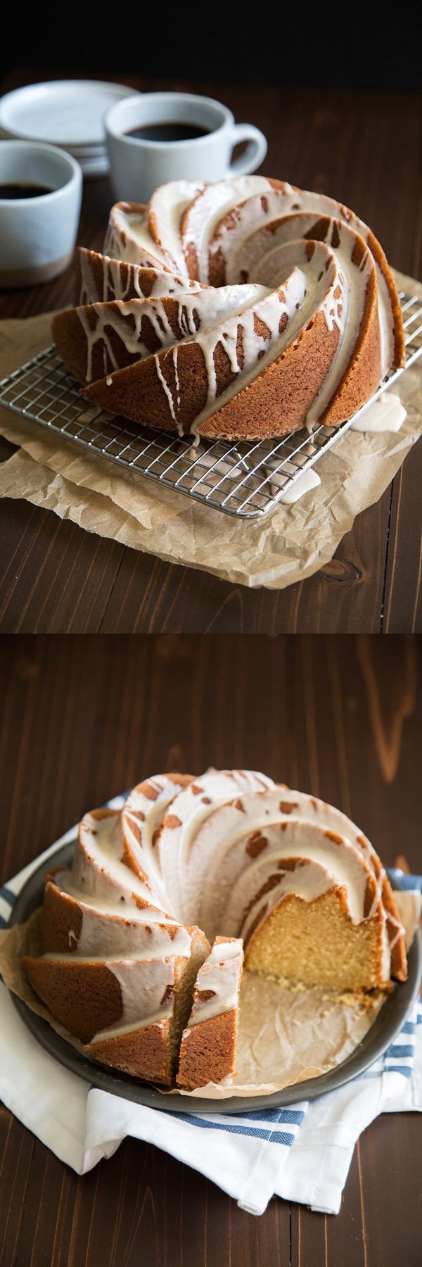 Eggnog Bundt Cake with Rum Glaze