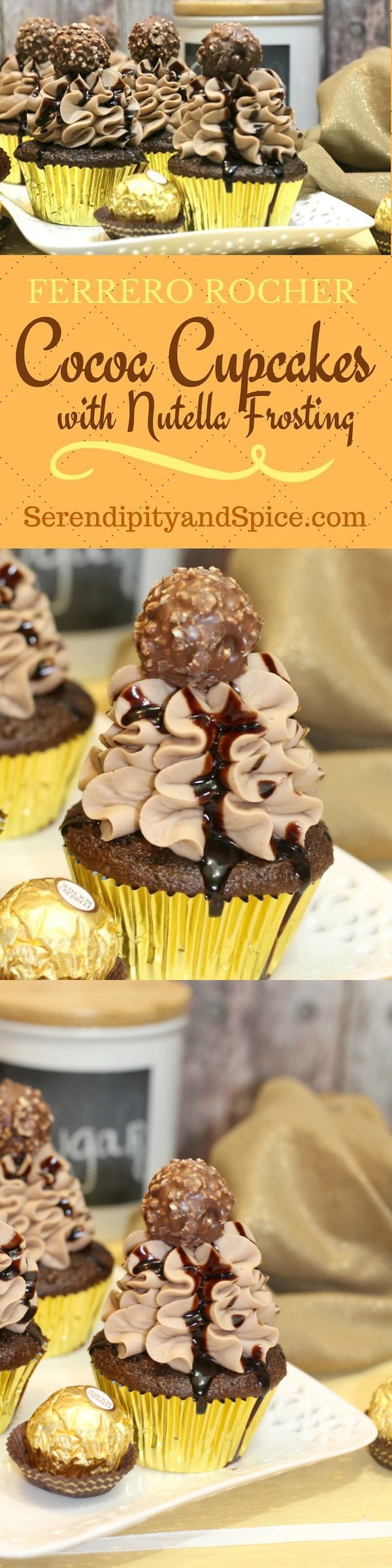 Ferrero Rocher Chocolate Cupcake