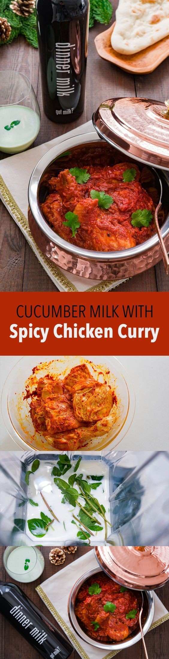 Fiery Chicken Curry with Cucumber Milk